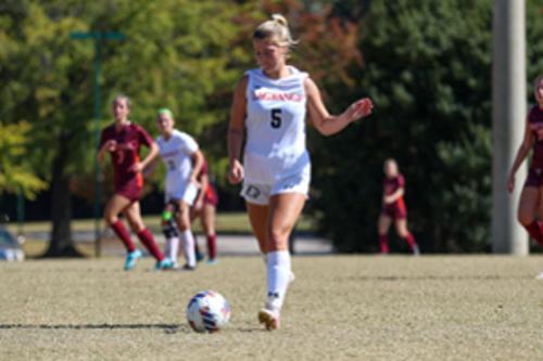 Student on soccer field